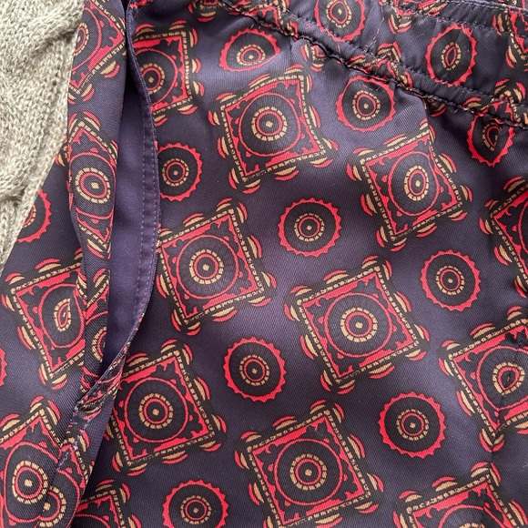 Club Monaco Printed Navy Pull on Pants - Picture 7 of 10